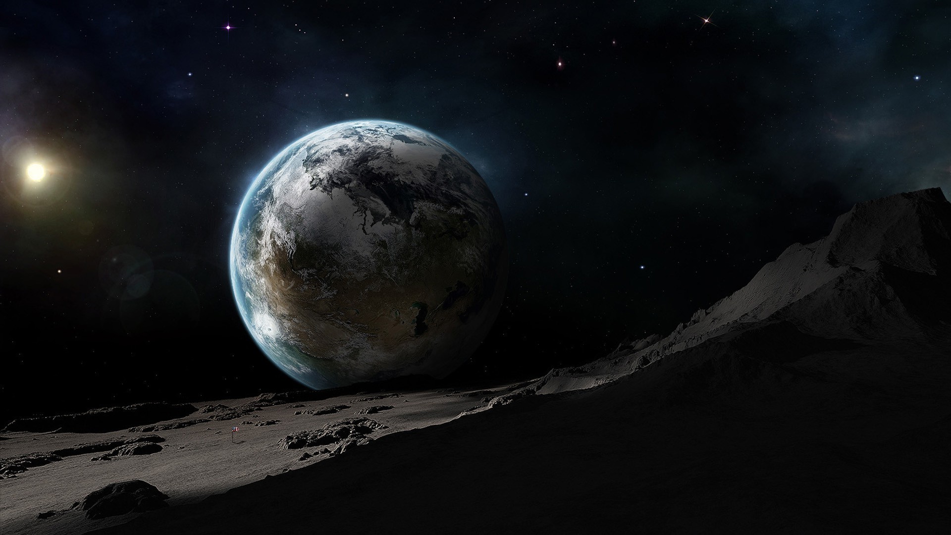 space Moon  Earth  Planet Wallpapers  HD Desktop and 