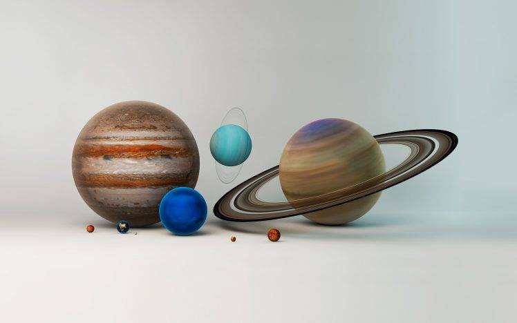 artwork, Planet, Solar System, Digital Art HD Wallpaper Desktop Background
