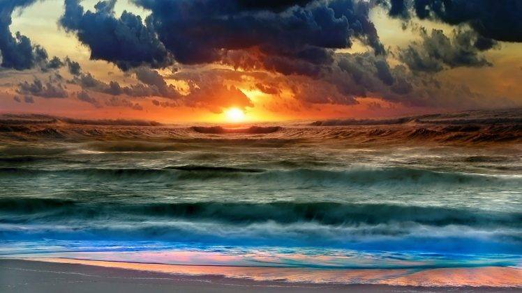 landscape, Sunset, Sea HD Wallpaper Desktop Background