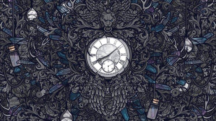 artwork, Clocks, Gothic, Jared Nickerson, Digital Art HD Wallpaper Desktop Background