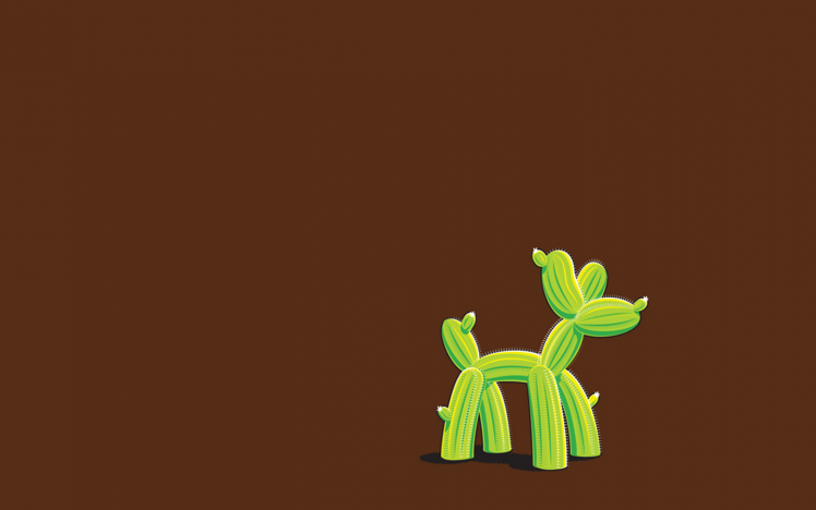 threadless, Simple, Minimalism, Humor, Cactus, Balloons Wallpapers HD /  Desktop and Mobile Backgrounds