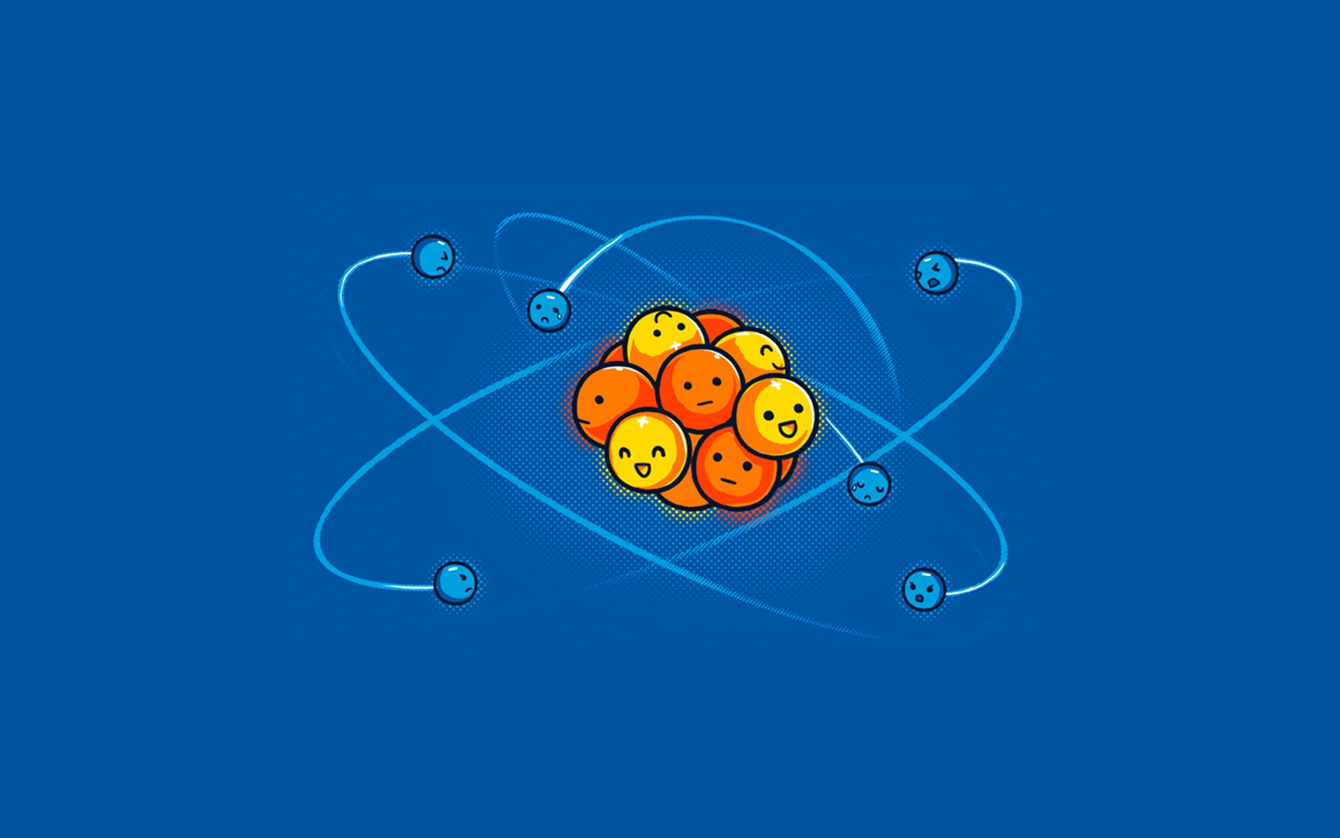 atoms, Humor, Protons, Neutrons, Electrons, Simple, Minimalism Wallpaper