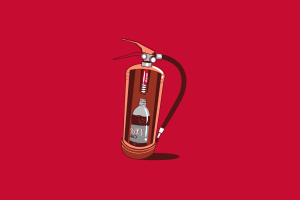 threadless, Simple, Minimalism, Humor, Fire Extinguishers, Coca Cola, Mentos, Red