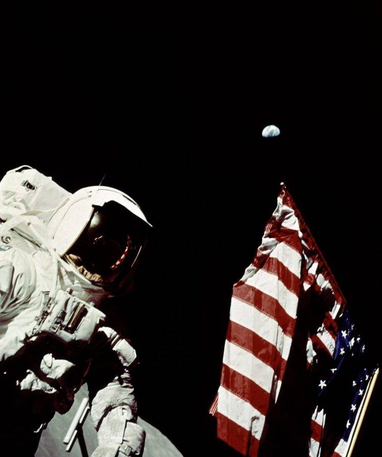 Apollo, Moon, Landscape, Astronaut HD Wallpaper Desktop Background