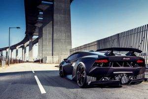 Lamborghini, Black, Road, Lamborghini Sesto Elemento
