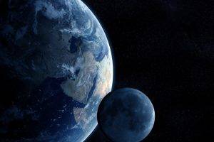 space, Earth, Moon
