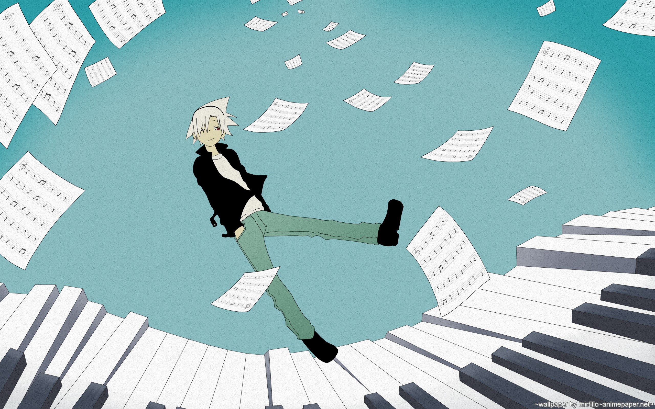 Soul Eater, Paper, Piano, Musical Notes Wallpaper