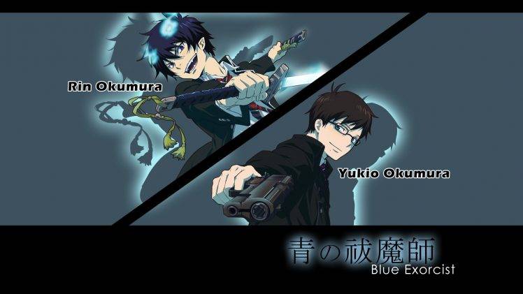 Okumura Rin, Okumura Yukio, Anime, Blue Exorcist HD Wallpaper Desktop Background