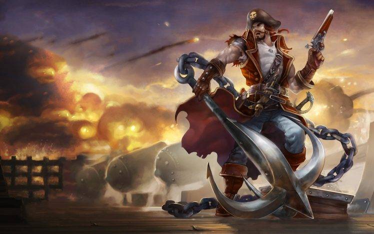 pirates, Digital Art, Gangplank, League Of Legends HD Wallpaper Desktop Background