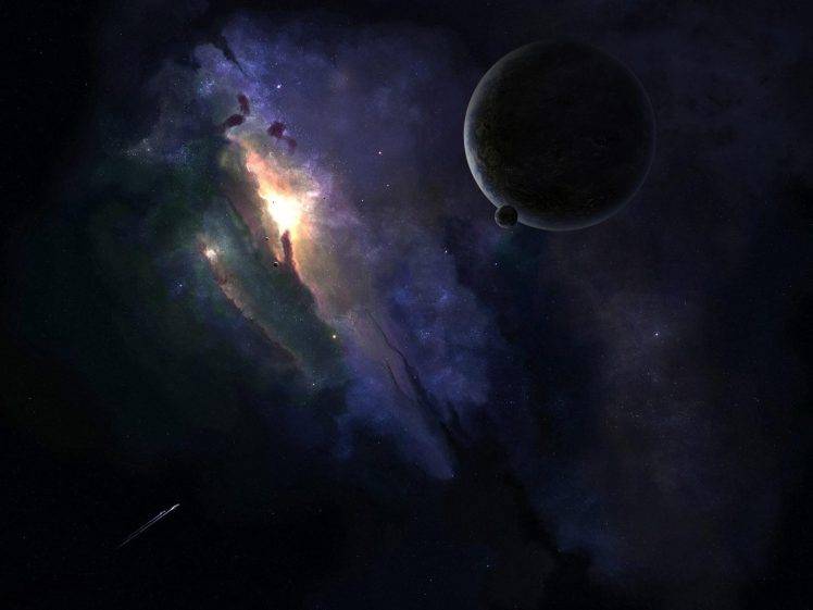 planet, Nebula, Space Art HD Wallpaper Desktop Background