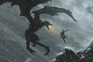 The Elder Scrolls V: Skyrim, Video Games, Alduin, Dragon, Dovahkiin, Dragonborn