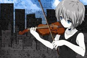 Nagato Yuki, Anime, Anime Girls, The Melancholy Of Haruhi Suzumiya, Violin