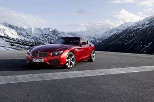 BMW, BMW Z4, Coupe, Red Cars, Mountain