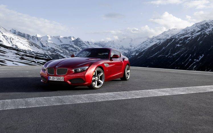 BMW, BMW Z4, Coupe, Red Cars, Mountain HD Wallpaper Desktop Background