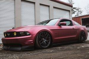 Ford Mustang, Muscle Cars, Blue, Red, Low Ride, Tuning, Car