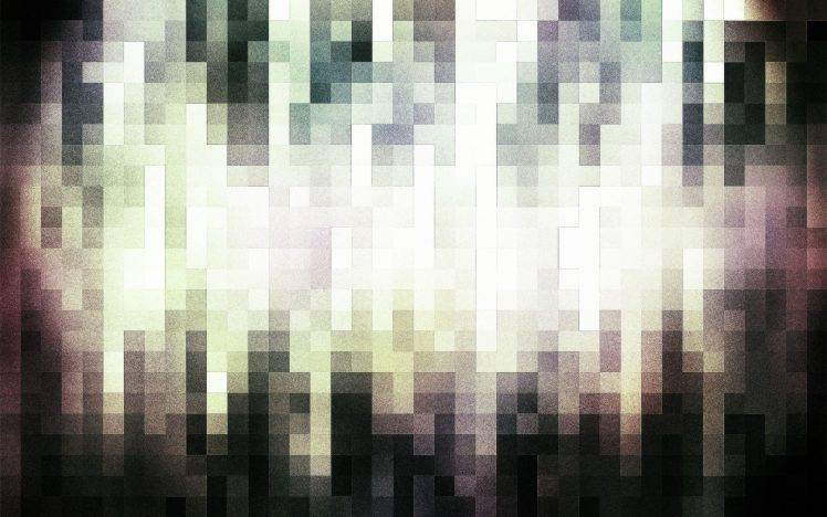 abstract, Pixels, Monochrome HD Wallpaper Desktop Background