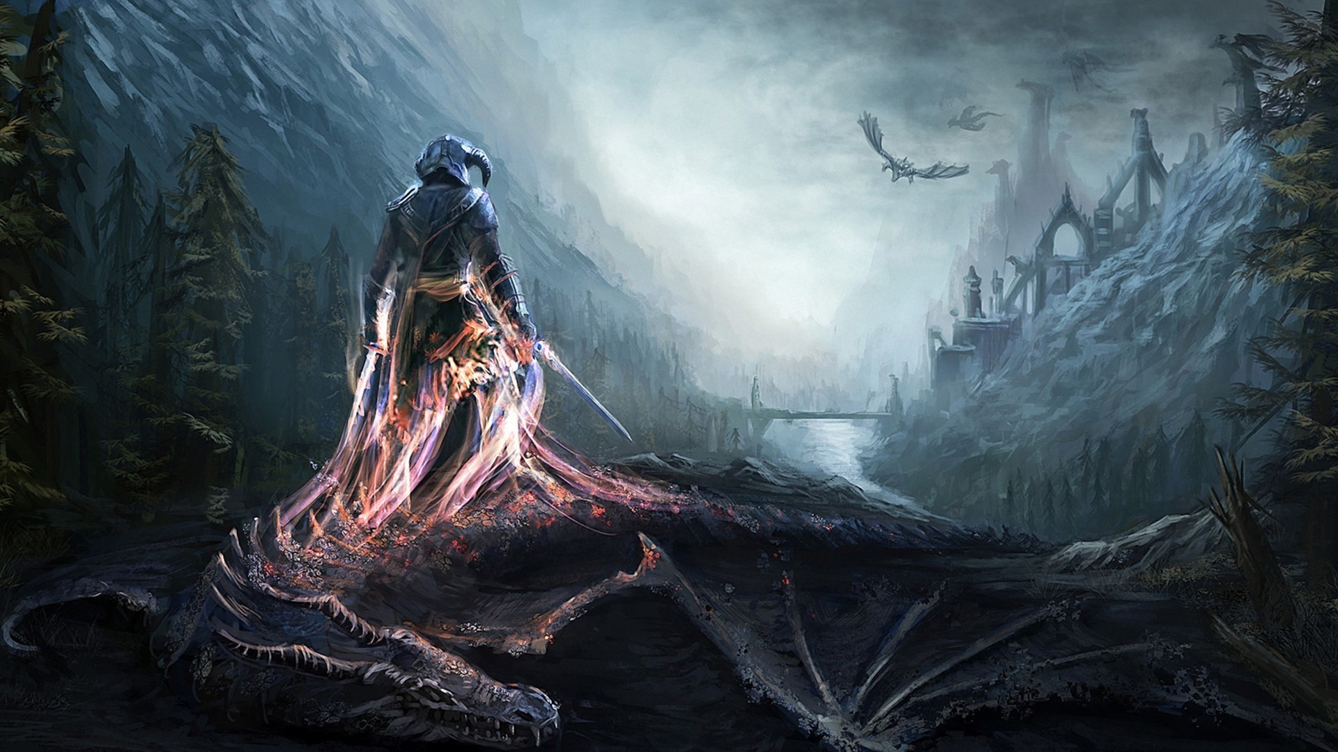 dragon, The Elder Scrolls V: Skyrim Wallpapers HD / Desktop and Mobile