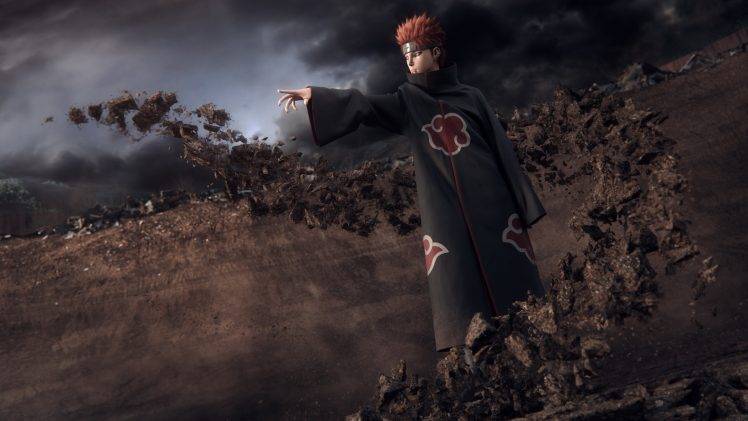 Pein, Akatsuki, Rock, 3D, Naruto Shippuuden HD Wallpaper Desktop Background