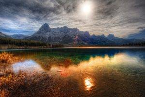 nature, HDR, Mountain, Lake, Reflection