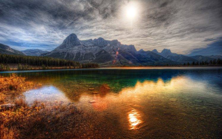 nature, HDR, Mountain, Lake, Reflection HD Wallpaper Desktop Background