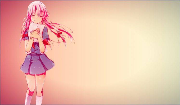 anime, Mirai Nikki, Gasai Yuno, School Uniform HD Wallpaper Desktop Background