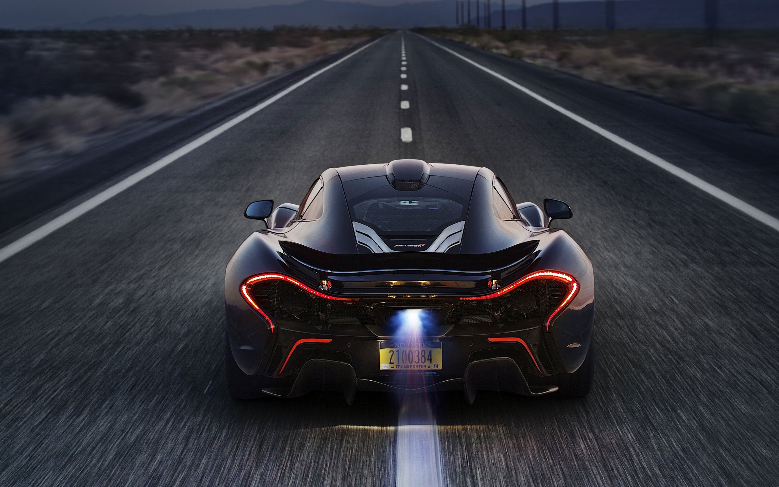 McLaren P1, Black Cars, Road, Texas, Night Wallpaper