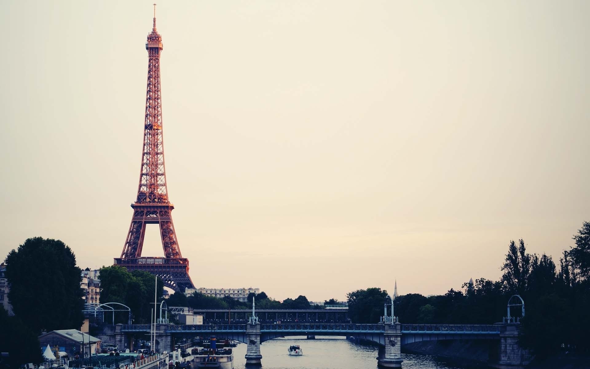 Paris, Eiffel Tower, Seine, River Wallpaper