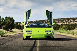Lamborghini Diablo, Car, Green Cars, Desert