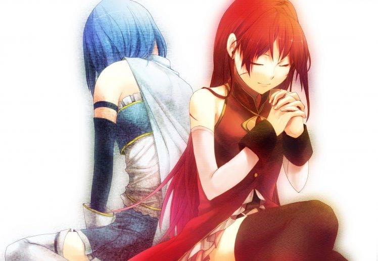 anime, Mahou Shoujo Madoka Magica, Miki Sayaka, Sakura Kyouko HD Wallpaper Desktop Background