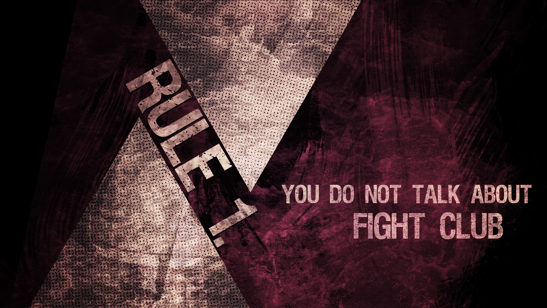 typography, Grunge, Fight Club Wallpaper