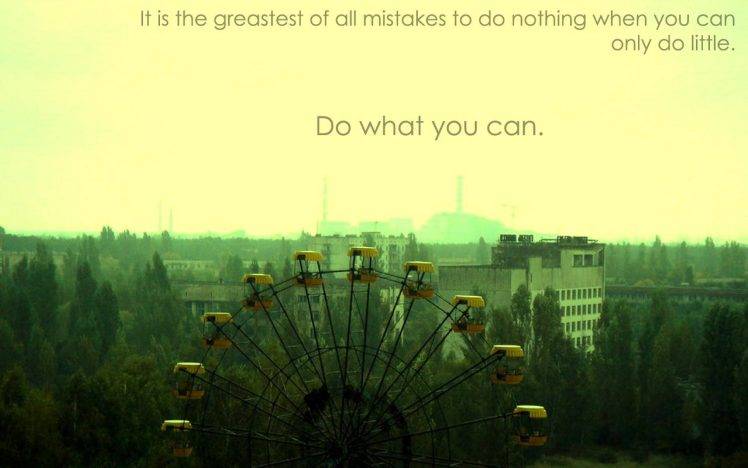 Chernobyl, Quote, Ferris Wheel, Pripyat HD Wallpaper Desktop Background