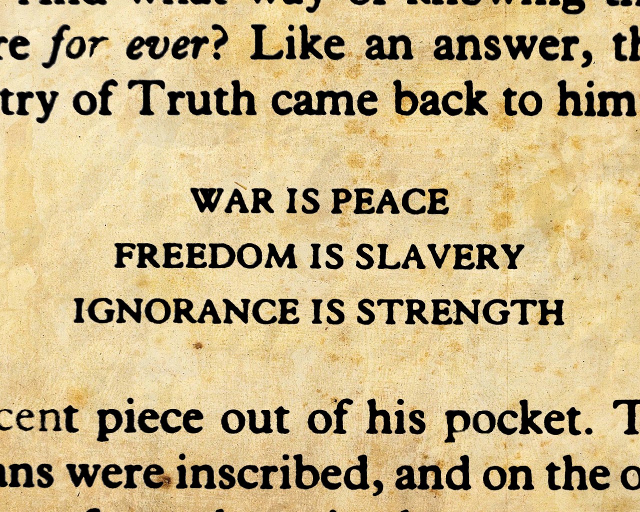 quote, George Orwell, 1984, Typography Wallpaper