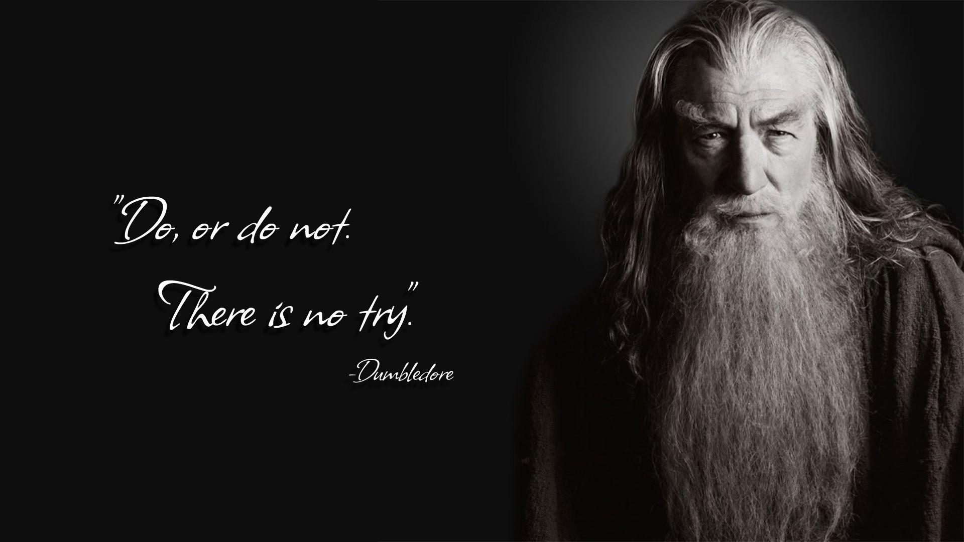 Albus Dumbledore, Gandalf, Harry Potter, Quote, Yoda Wallpaper