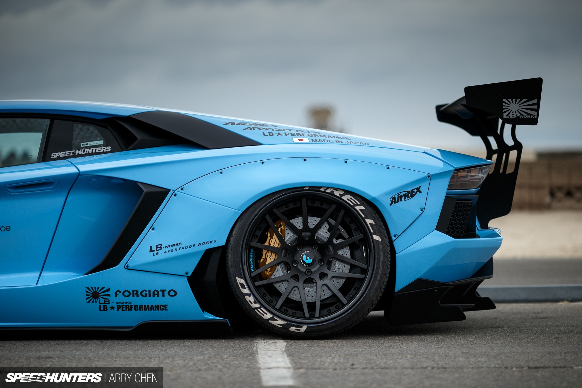 Car Lamborghini Lamborghini Aventador LB Works Liberty Walk Blue Wallpapers HD Desktop