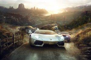 video Games, Lamborghini Aventador, Chevrolet Camaro, Ford USA, Police Cars, Pursuit, The Crew