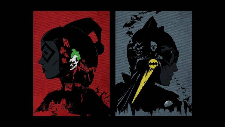 DC Comics, Batman, Catwoman, Harley Quinn HD Wallpaper Desktop Background
