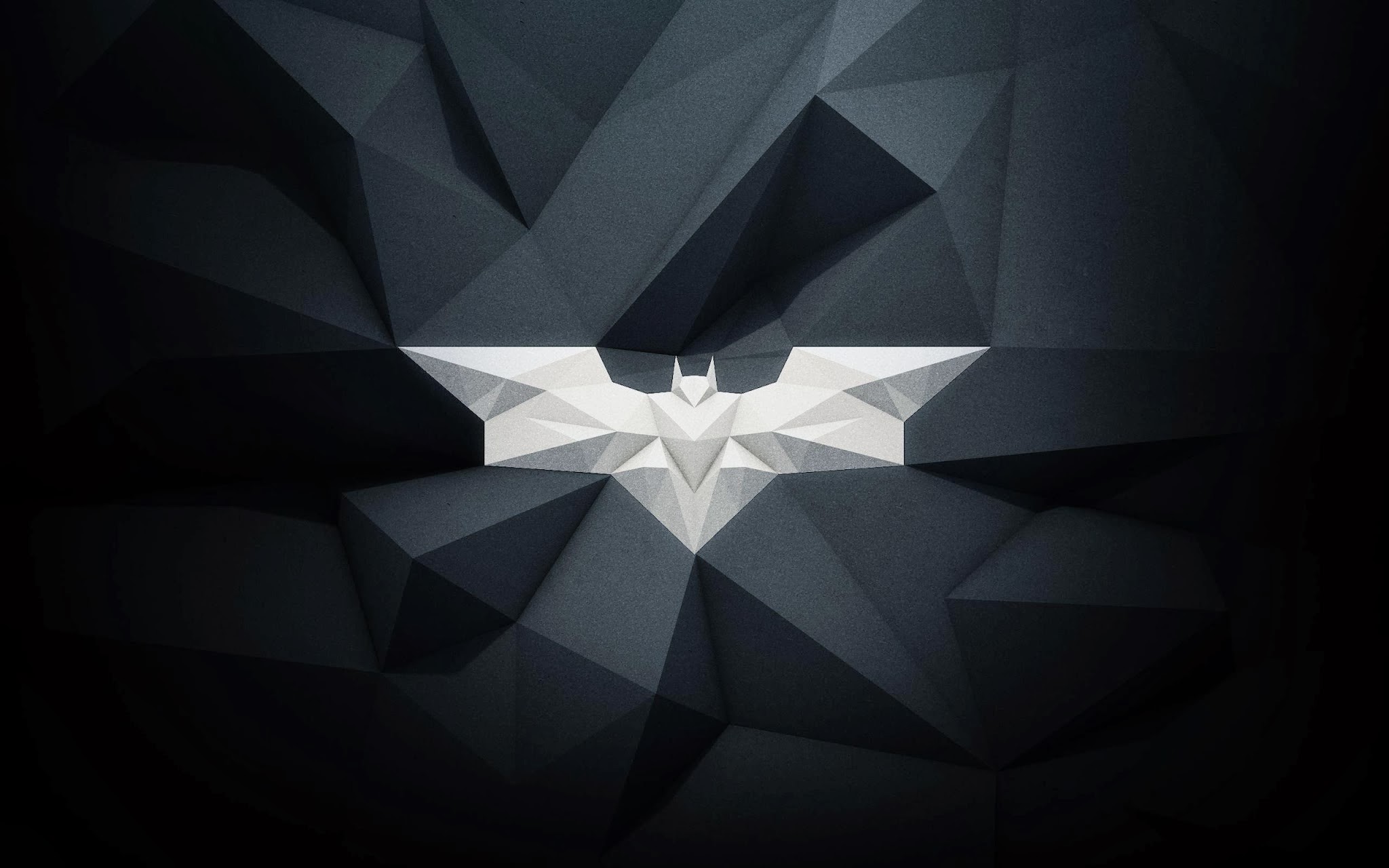 Bat Signal, Logo, Batman, Low Poly Wallpaper