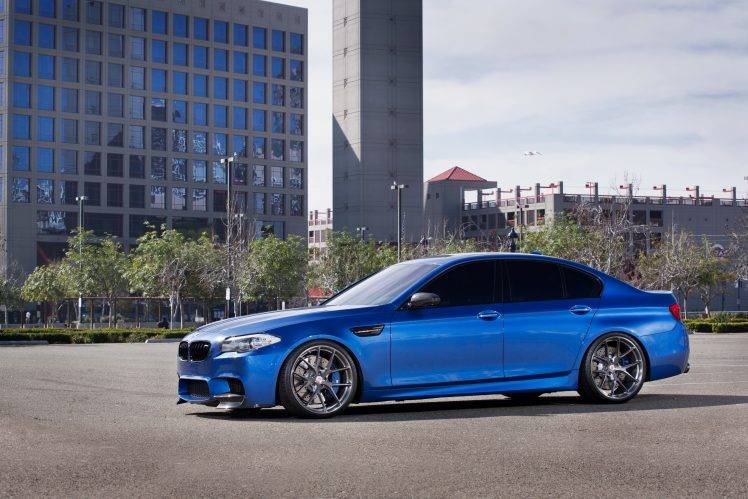 BMW, M5 (F10), Blue Cars, German Cars, Saloon Cars HD Wallpaper Desktop Background