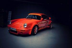 car, Porsche, Orange