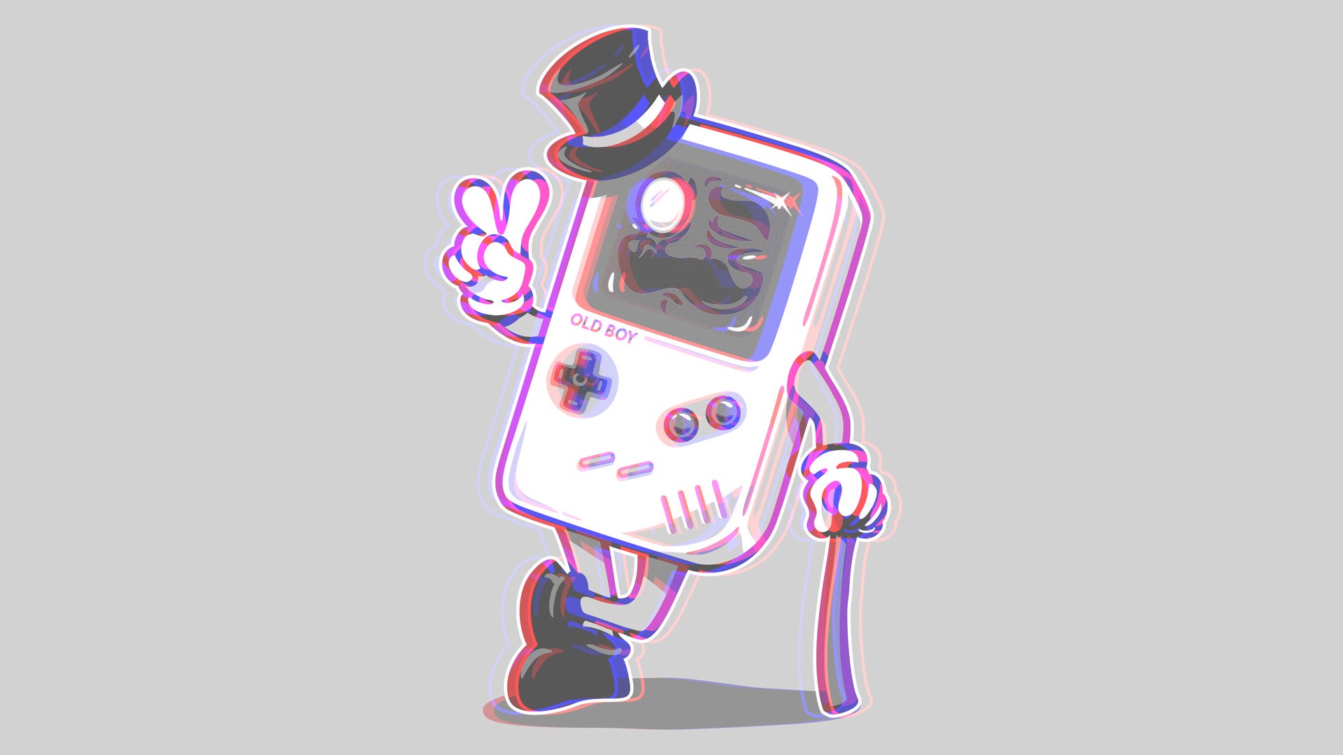 GameBoy, Anaglyph 3D Wallpaper