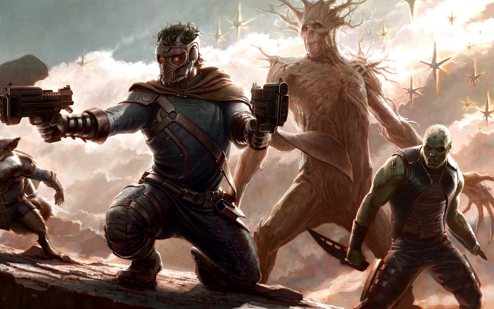 Guardians Of The Galaxy, Groot, Drax The Destroyer, Star Lord Wallpaper