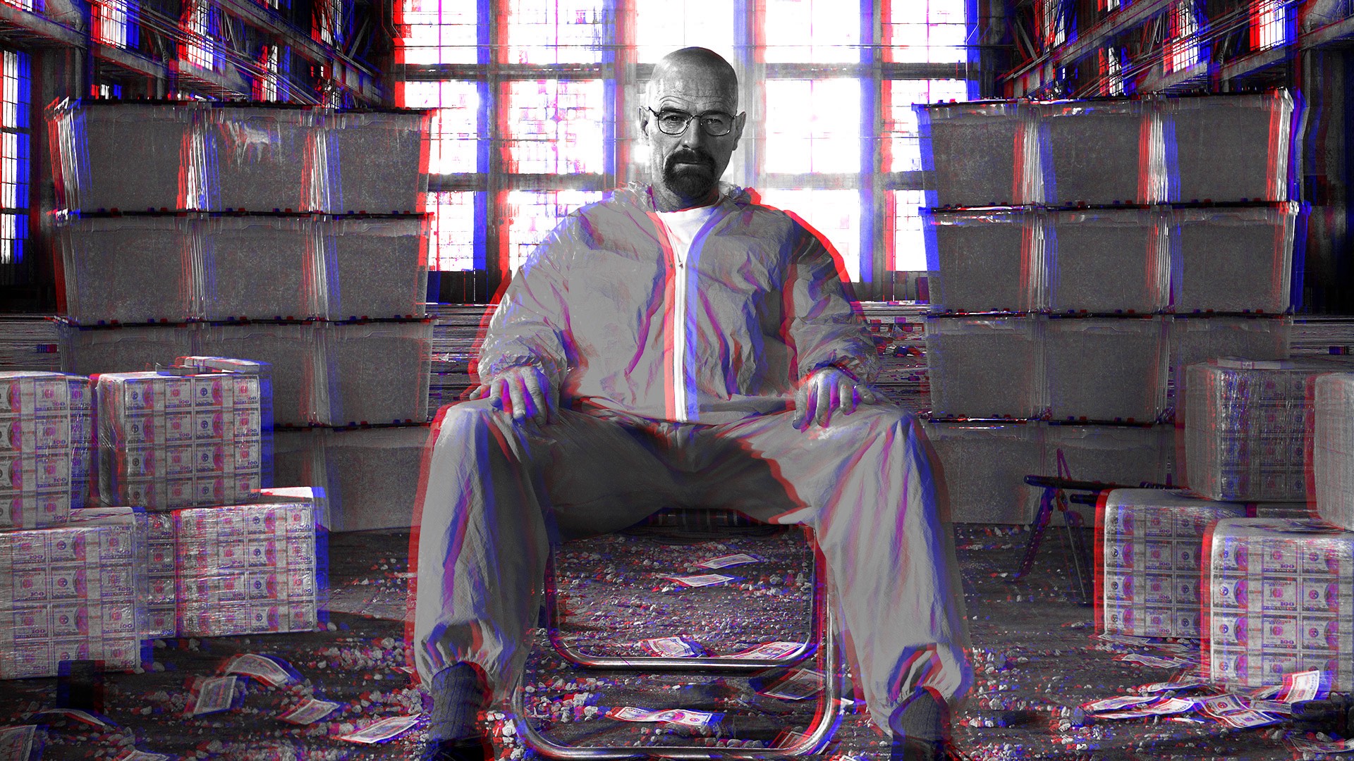 Breaking Bad, Anaglyph 3D, Walter White Wallpaper