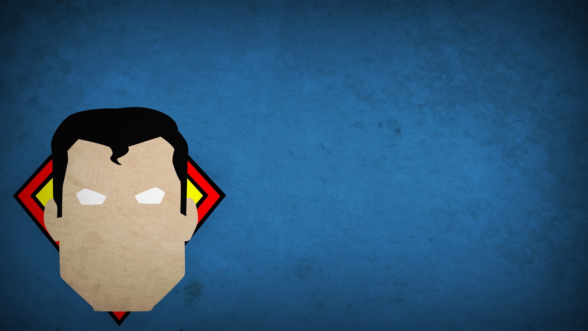 minimalism, Blue Background, Superhero, Superman, DC Comics, Blo0p Wallpaper