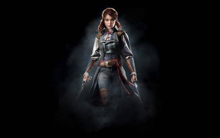 Assassins Creed: Unity, Elise (Assassins Creed: Unity), Pistol, Video Games, Sword HD Wallpaper Desktop Background