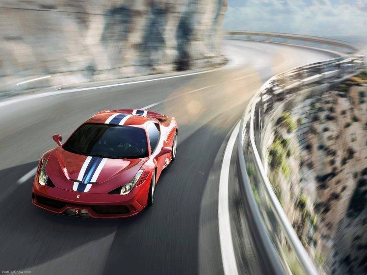 Ferrari 458 Speciale, Red Cars, Road, Italy HD Wallpaper Desktop Background