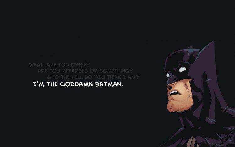 Batman, DC Comics, Quote, Simple Background HD Wallpaper Desktop Background