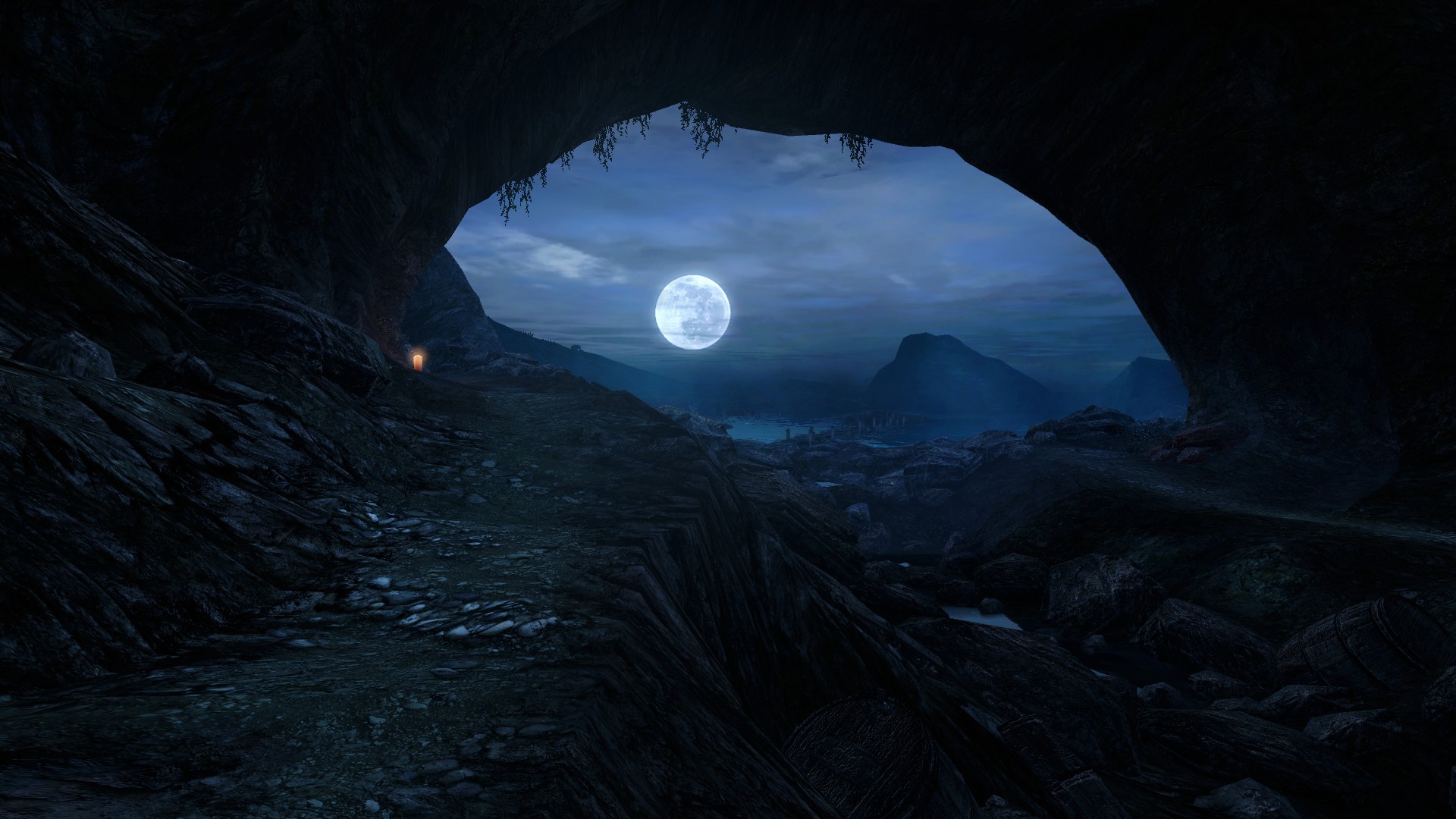 Пещера ночью