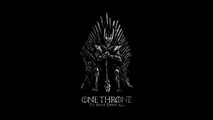 Iron Throne, Game Of Thrones, A Song Of Ice And Fire, The Lord Of The Rings, Sauron, Crossover HD Wallpaper Desktop Background