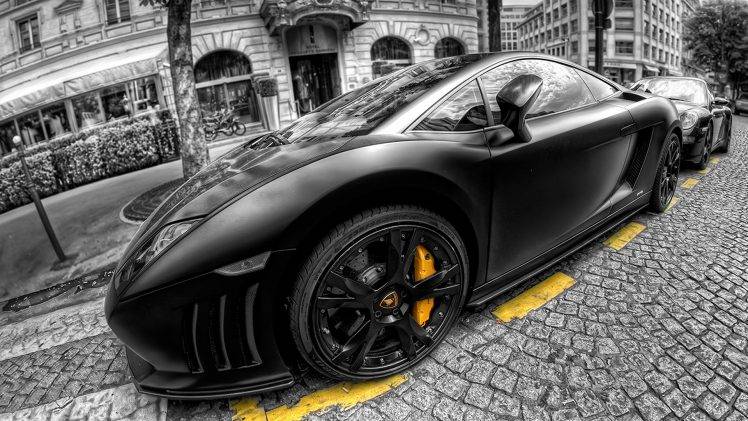 Lamborghini, Paris, Lamborghini Gallardo, Black, Car HD Wallpaper Desktop Background
