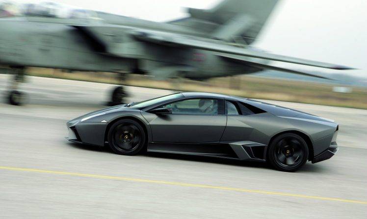 Lamborghini, Car, Jet Fighter HD Wallpaper Desktop Background
